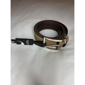 Allen Edmonds Bourbon Street Suede Leather Belt Tan Made in USA Size 32 NWT $125
